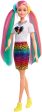 Barbie Leopard Rainbow Hair Doll With Color Change Hair Feature 16 Accessories Fashion