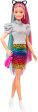 Barbie Leopard Rainbow Hair Doll With Color Change Hair Feature 16 Accessories Fashion