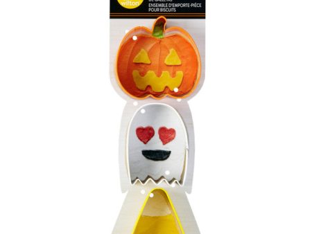 Pumpkin, Ghost and Candy Corn Cookie Cutter Set, 3-Piece Online Hot Sale