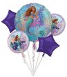 Little Mermaid Balloon Bouquet, 5pcs For Cheap