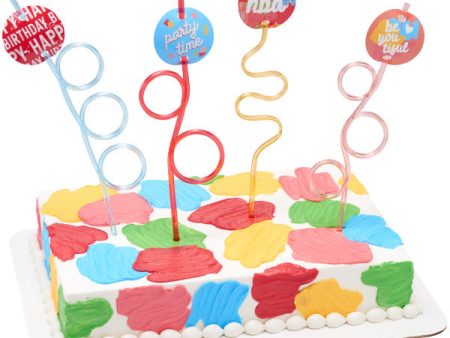 Happy Birthday Straws DecoSet Online