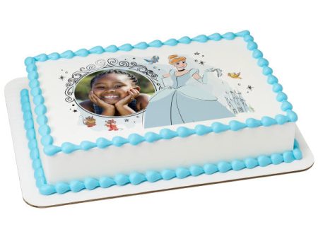 Princess Cinderella Edible Cake Topper Image Frame For Discount