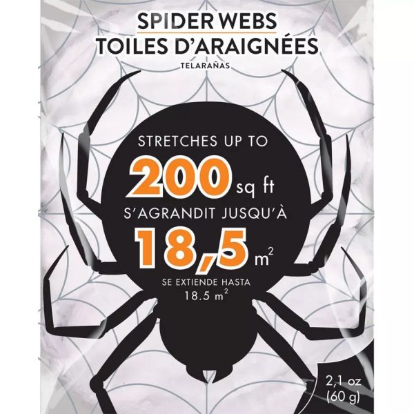 White Polyester Spider Web, 1ct Discount