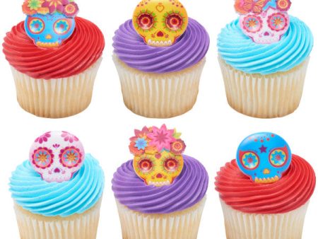 La Calavera Mask Cupcake Rings For Discount