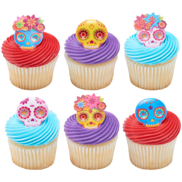 La Calavera Mask Cupcake Rings For Discount