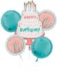 Happy Cake Day Balloon Bouquet, 5pcs Online Sale