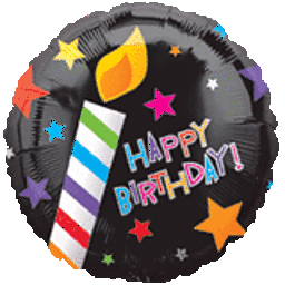 Happy Birthday Candle 18  Foil Balloon, 1ct Online Hot Sale