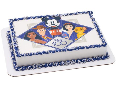 Disney s 100th Celebration Moments Edible Cake Topper Image Discount