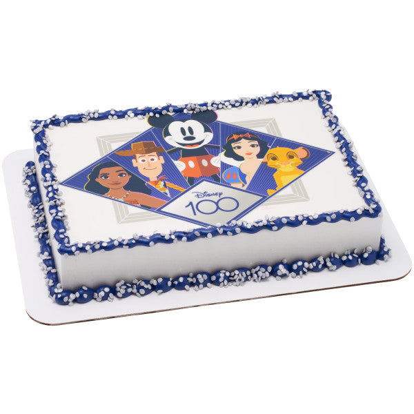 Disney s 100th Celebration Moments Edible Cake Topper Image Discount