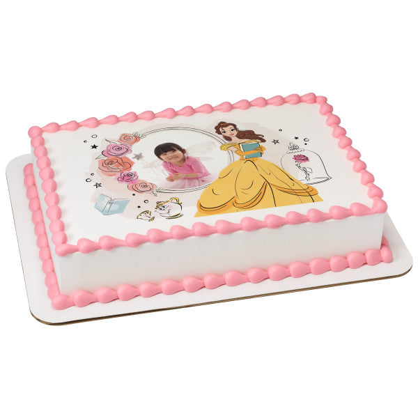 Princess Belle Edible Cake Topper Image Frame Discount