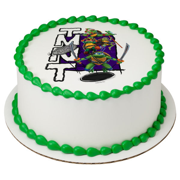 TMNT Mutant Mayhem Surface Time! Edible Cake Topper Image For Cheap