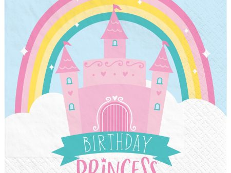 Princess Castle Birthday Beverage Napkins, 16ct on Sale