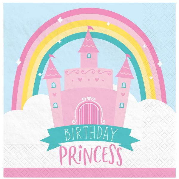 Princess Castle Birthday Beverage Napkins, 16ct on Sale