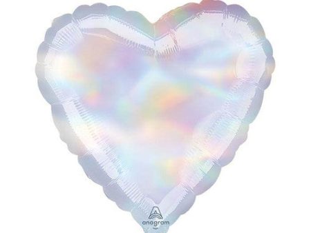 Iridescent Heart 18  Foil Balloon, 1ct Fashion