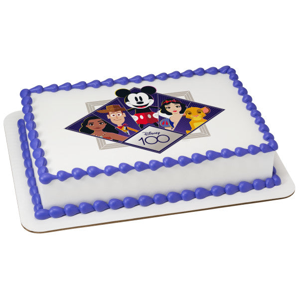 Disney s 100th Celebration Moments Edible Cake Topper Image Discount