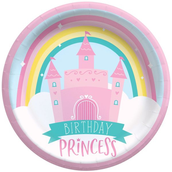 Princess Castle Birthday 8.5  Plates, 8ct For Sale