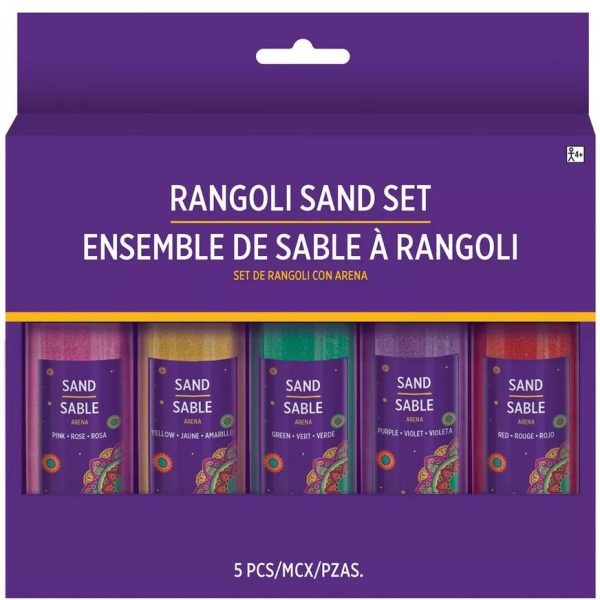 Diwali Rangoli Sand Art Set, 5pc Supply