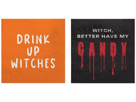 Halloween Assortment Beverage Napkins, 16ct Online Hot Sale