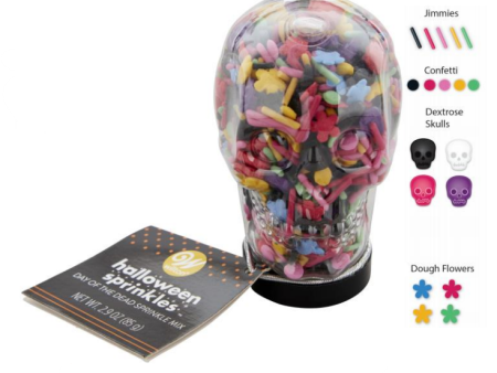 Day of the Dead Skull Sprinkles Bottle, 2.9oz Discount