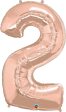 Qualatex 34  Numeral 2 Balloon - Rose Gold, 1ct Sale