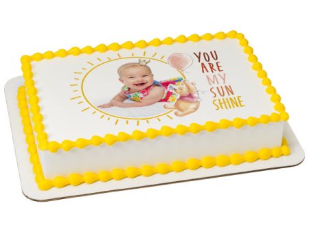 Baby Winnie the Pooh Edible Cake Topper Image Frame Hot on Sale