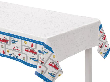 First Responders Plastic Table Cover, 1ct on Sale