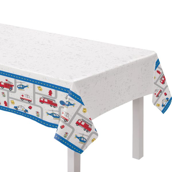 First Responders Plastic Table Cover, 1ct on Sale