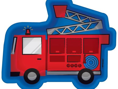 First Responders Fire Truck Shaped 7  Plates, 8ct Discount