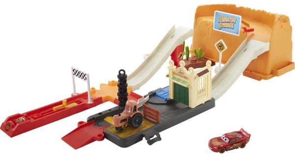 Disney Pixar Cars Race & Go Playset with Storage Tub Hot on Sale