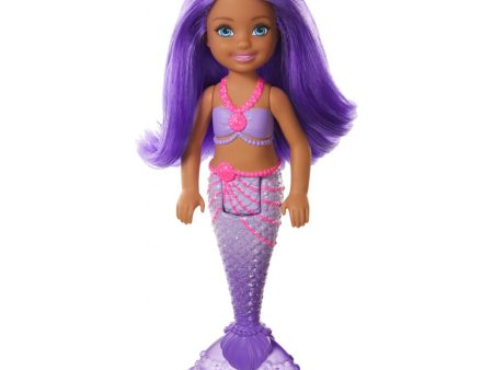 Barbie Dreamtopia Chelsea Mermaid Doll 6.5-Inch With Purple Hair And Tail on Sale