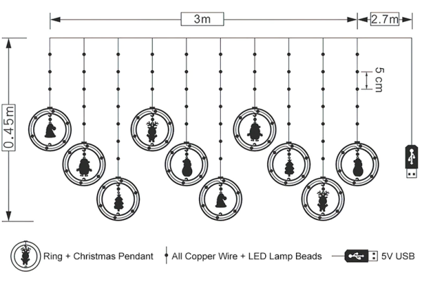 Christmas LED Curtain String For Cheap