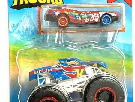 Hot Wheels Monster Trucks Race Ace and Crushed Sedan Sudden Stop Online now