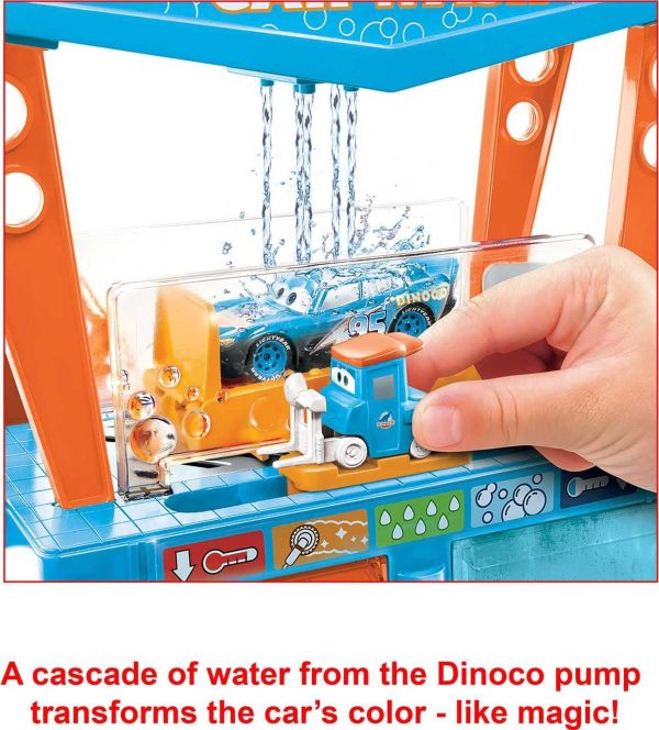 Disney Pixar Cars Color Change Dinoco Car Wash Playset For Discount