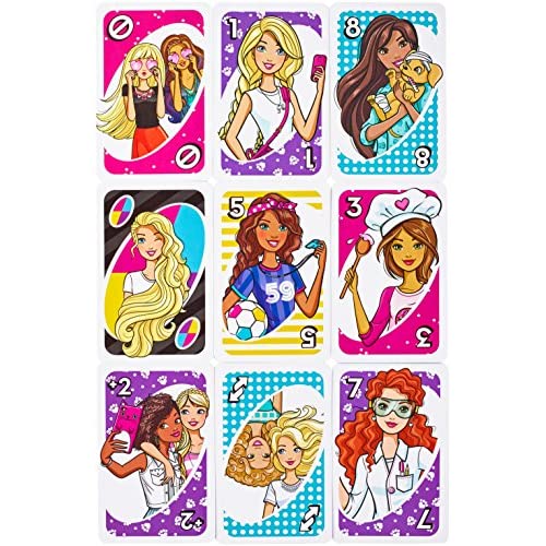 UNO Barbie Card Game for 2 to 10 Players Ages 7 Years and Up Online