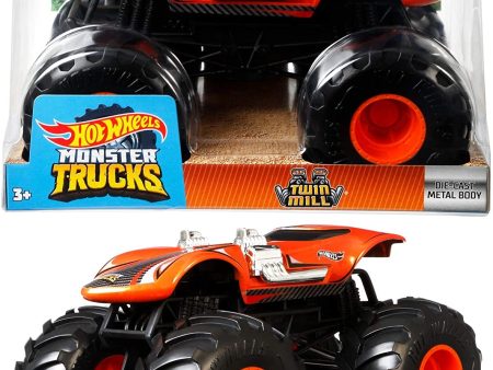 Hot Wheels Monster Truck 1:24 Scale Twin Mill Vehicle with Giant Wheels Online now