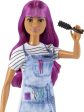 Barbie Salon Stylist Doll (12-in) with Purple Hair on Sale