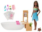 Barbie Fizzy Bath Doll And Playset, Brunette, With Tub, Puppy & More For Cheap