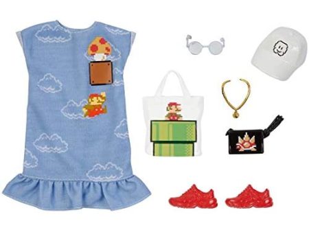 Barbie Doll Clothes Super Mario Inspired Dress and Accessories Sale