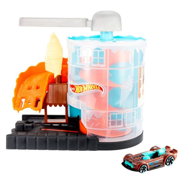 Hot Wheels City - Ice Cream Panic in the City Playset For Cheap