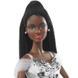 Barbie Signature 2021 Holiday Barbie Doll (12-inch, Brunette Braids) in Silver Gown For Discount