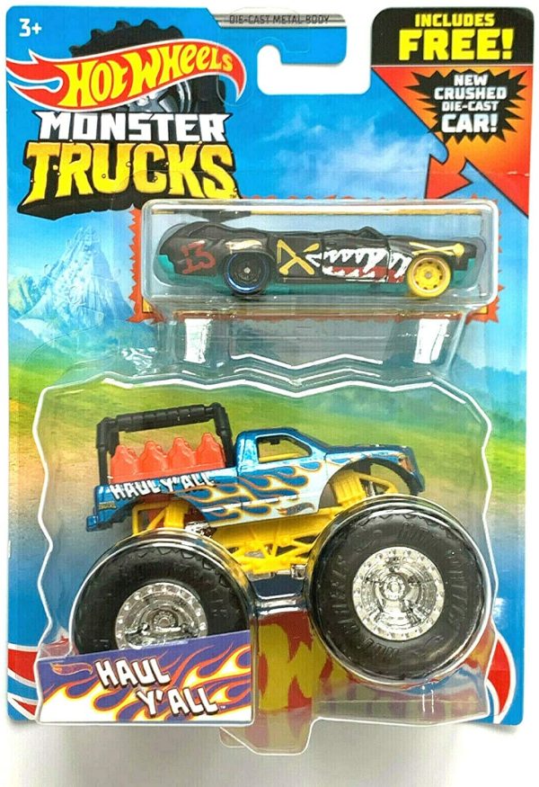 Hot Wheels Monster Trucks Haul Y all and Crushed Wagon Flat Iron Sale