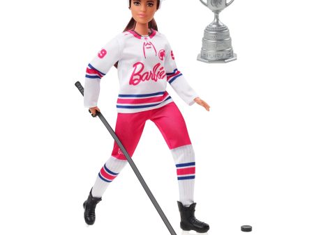 Barbie Winter Sports Hockey Player Brunette Doll & Curvy Shape For Sale